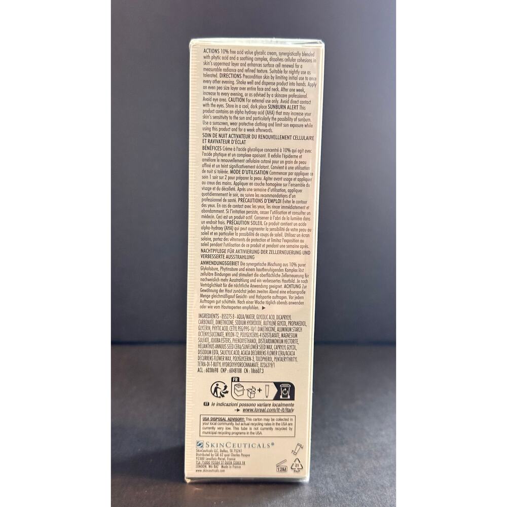 SkinCeuticals Glycolic 10 Renew Overnight NIB 1.7 fl oz - Picture 2 of 5
